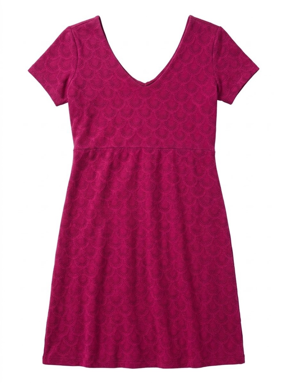 KÜHL Magenta Knit V-Neck Short Sleeve Dress | S